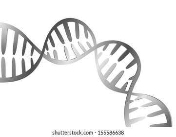 Image of a DNA molecule, showing its destruction. Eps 10 
