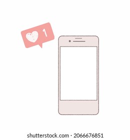 It is an image to do "like" on a smartphone.
