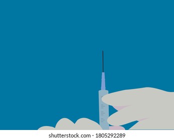 The image of the doctor and the syringe