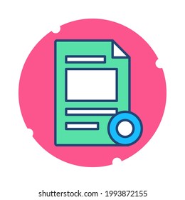 Image document filled icon. business file icon