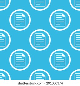 Image of document page in circle, repeated on blue background