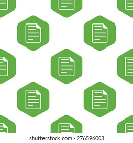 Image of document page in hexagon, repeated on white background