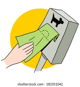 An Image Of A Dog Poop Bag Dispenser.