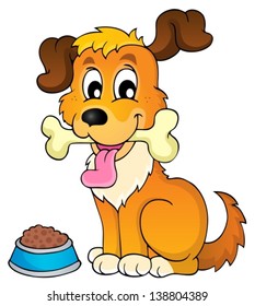 Image with dog theme 2 - eps10 vector illustration.