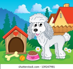 Image with dog topic 1 - eps10 vector illustration.