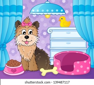 Image with dog topic 7 - eps10 vector illustration.