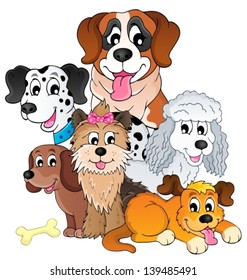 Image with dog topic 8 - eps10 vector illustration.