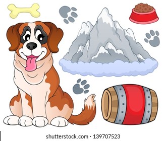 Image with dog topic 9 - eps10 vector illustration.