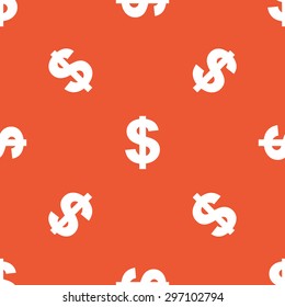 Image of dollar symbol, repeated on orange background