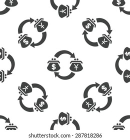 Image of dollar-yen exchange, repeated on white background
