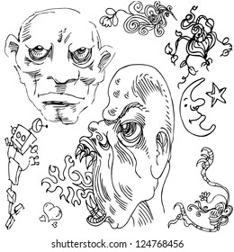 An image of a doodle drawing set.
