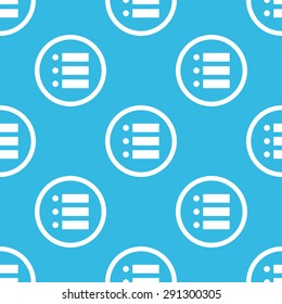 Image of dotted list in circle, repeated on blue background