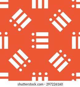 Image of dotted list, repeated on orange background