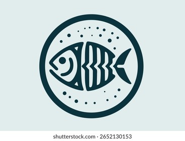 Desenho de imagem de peixe de dourado grelhado na placa. Prato de frutos do mar assado com molho de limão e especiarias para restaurante, café, menu de cantina. Camadas editáveis. Desenhar ilustração vetorial, ícone, pictograma, adesivo