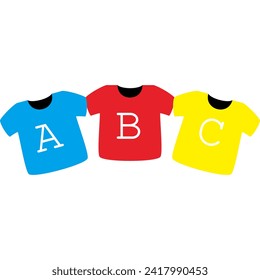 image of drawing kids shirt in vector