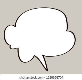 image of drawn clouds, flat style, cartoon graphics. speak bobbles 