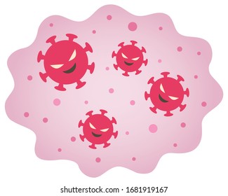 Bild des driftenden und verbreitenden Koronavirus