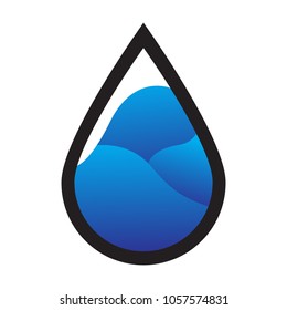 image drop of water symbol vector flat