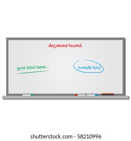 Image Of A Dry Erase Board With Editable Text.