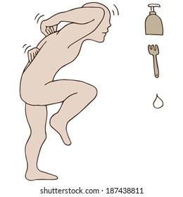 An image of a dry itchy back.