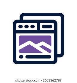 image dual tone icon. Sleek and modern vector icon for websites, mobile apps, marketing materials, and corporate design. Fully scalable and ready to use.