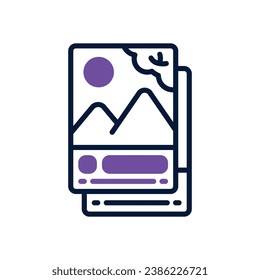 image dual tone icon. vector icon for your website, mobile, presentation, and logo design.