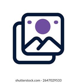 Imagen duotone icono. Icono de Vector elegante y moderno para Sitios web, App móviles, materiales de marketing y diseño corporativo. Totalmente escalable y listo para usar.