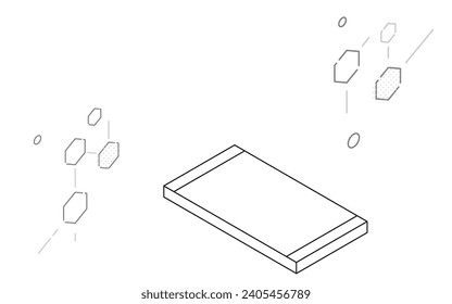Image of DX, smartphones and technology, Vector Illustration