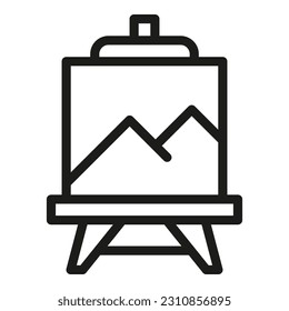 Image easel icon outline vector. Edit tool. Stroke digital