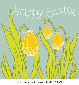 Image Easter of beautiful ornament  egg 