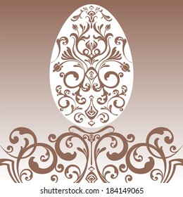 Image Easter of beautiful ornament  egg 