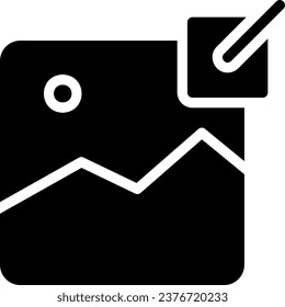 vector de ilustración de icono de glifo de edición de imágenes