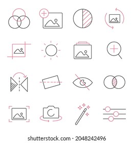 Image Editing icons set. Image Editing pack symbol vector elements for infographic web