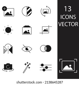 Image Editing icons set . Image Editing pack symbol vector elements for infographic web