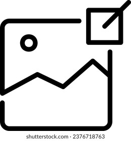 image editing line icon illustration vector