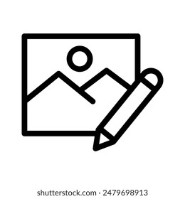 image editing line icon illustration vector graphic. Simple element illustration vector graphic, suitable for app, websites, and presentations isolated on white background