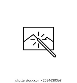 image effect thin outline icon vector design good for web or mobile app
