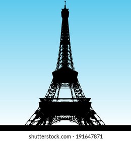 An image of the Eiffel Tower - grunge style.