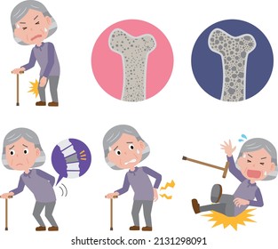 Image of an elderly woman with osteoporosis