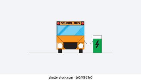 Image Of Electric School Buses.