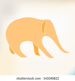 image of an elephant on a white background