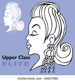 An image of a elite girl with big earrings