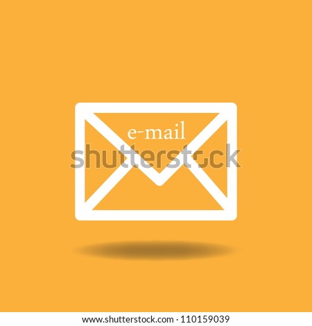 Image of an email icon against a colorful orange background.