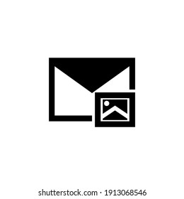 Image email symbol icon in glyph style. Message and email symbols with conditions. Vector