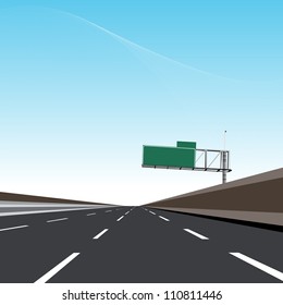 An image of an empty freeway.