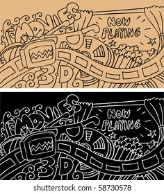 Imagen de un fondo de entretenimiento horizontal.