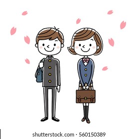 Image of entrance ceremony: Boys and girls