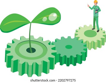 Image of environmental protection and factory