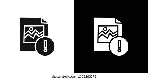 Image Error icon Flat line illustration