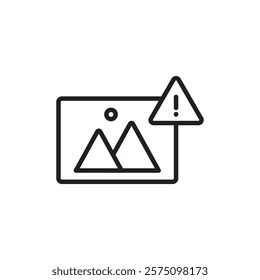 Image Error icon Simple thin outline